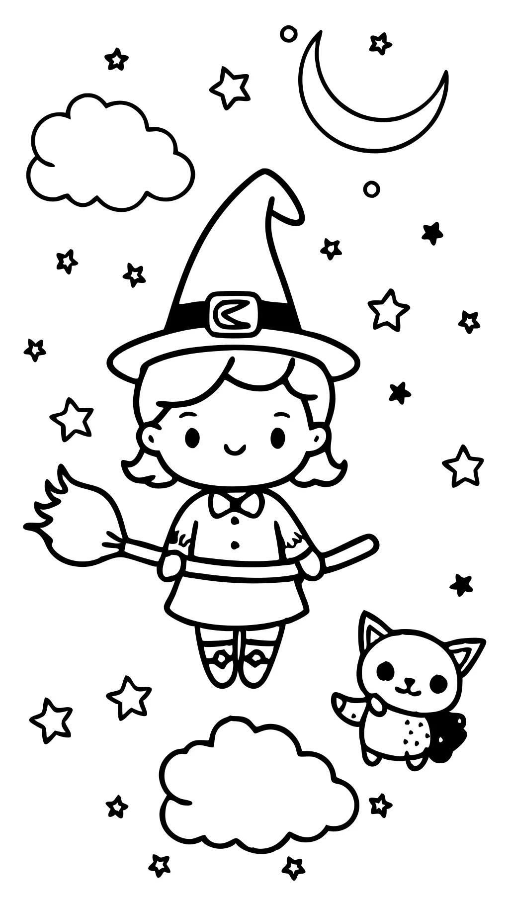 witch coloring page